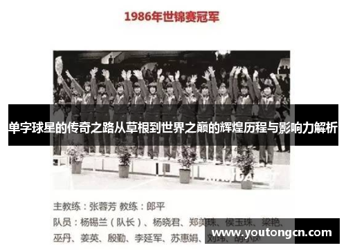 单字球星的传奇之路从草根到世界之巅的辉煌历程与影响力解析